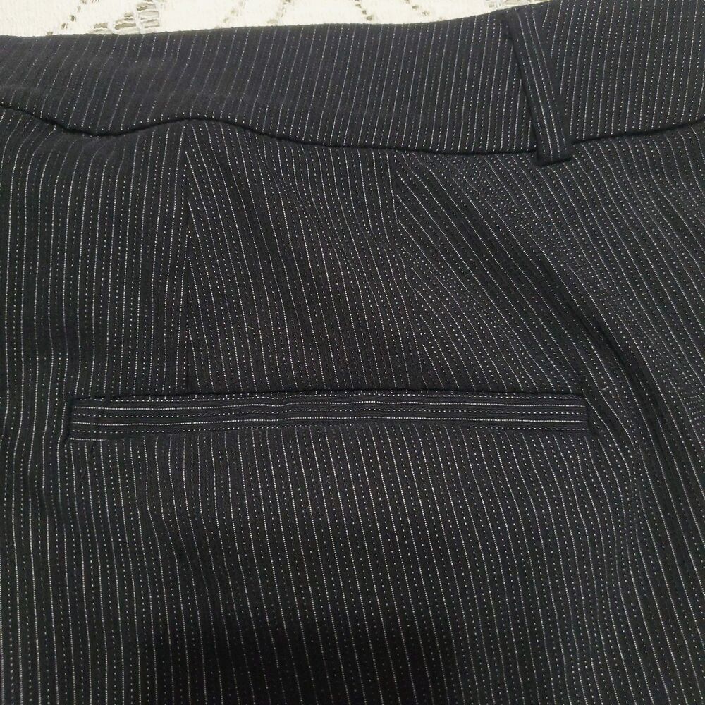 Lane Bryant Black Pin Stripe Dress Pants Trousers Size 18 Regular "The Allie" - Picture 8 of 14